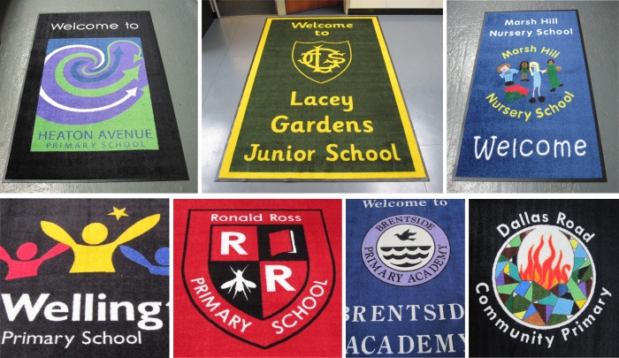 custom printed school entrance mats